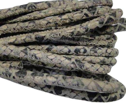 Fine Nappa-Snake-style-Ivory black-4mm