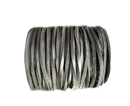2mm by 2mm square leather - Vintage - Black
