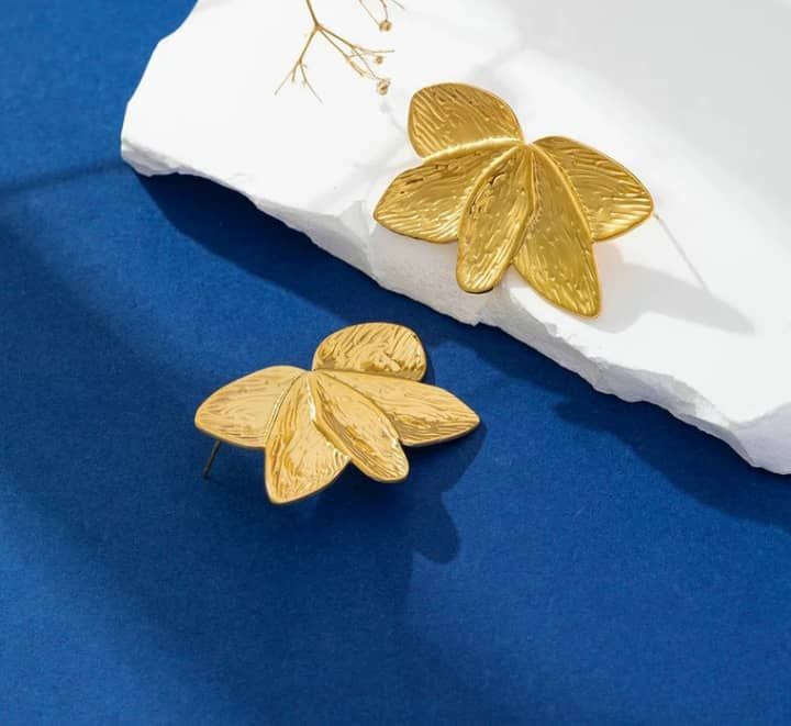 Stainless Steel Earnings - SSEAR38-PVD Gold plated