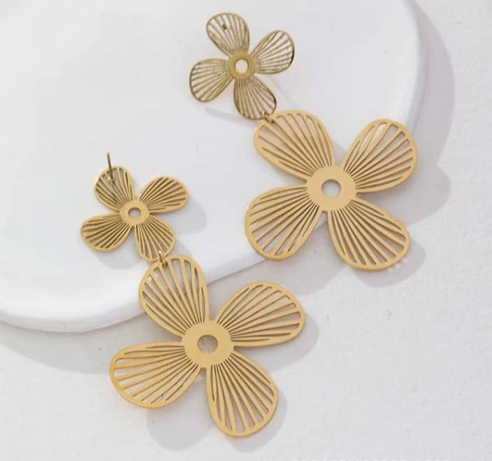 Stainless Steel Earnings - SSEAR39-PVD Gold plated