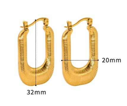 Stainless Steel Earnings - SSEAR86-PVD Gold plated