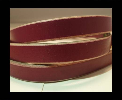 Flat Leather- Natural Edges -Pink-10mm