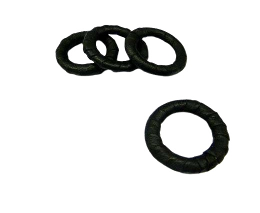 Leather Rings-Black-34mm