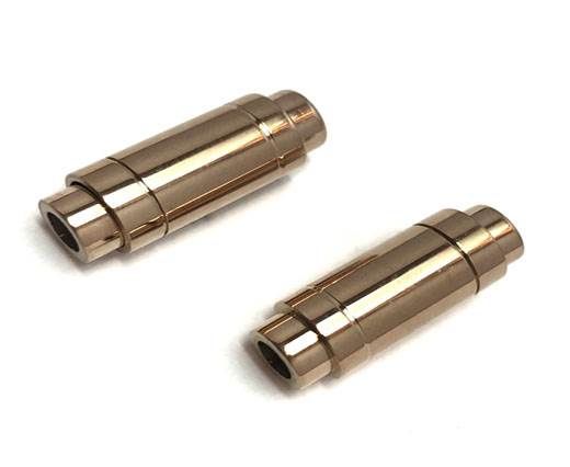 Stainless Steel Magnetic Clasp,Rose Gold,MGST-12 4mm