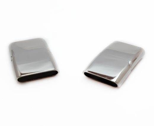 Stainless Steel Magnetic Clasp,Matt Steel,MGST-32-18*5mm