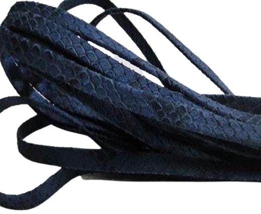 Nappa Leather Flat -5mm-Snake Style Blue