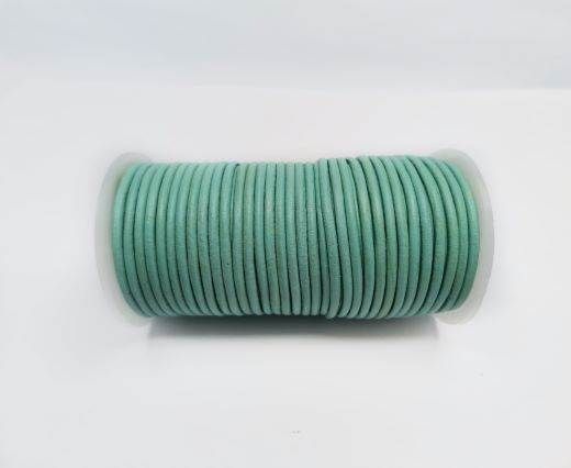 Round leather cord-2mm-PASTEL GREEN