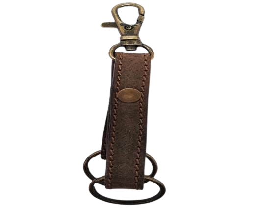 KeyChain-Plain-style1- DOUBLE -  DARK BROWN
