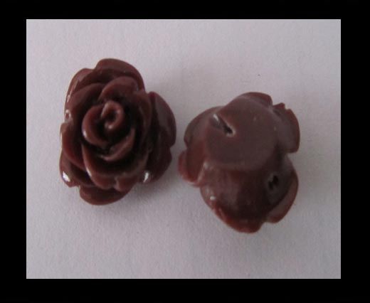 Rose Flower-24mm-Coffe