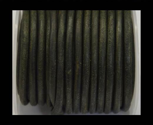 Round Leather Cord - Vintage Tourmaline-5mm