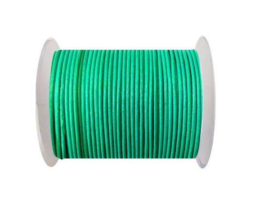 Round leather cord-2mm-mint