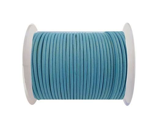 Round Leather Cord 4mm- SE R Light Blue