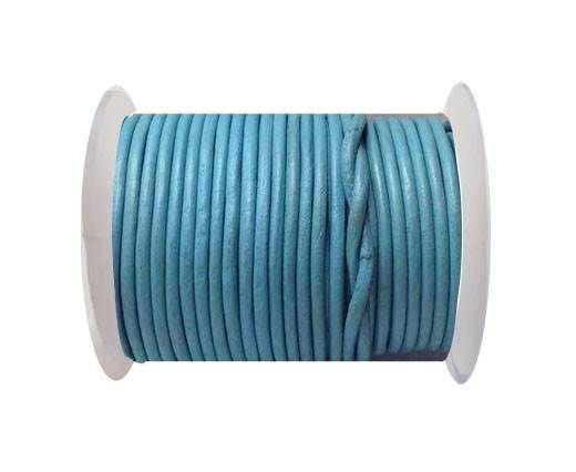 Round Leather Cord 4mm-SE.Light Blue