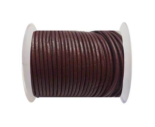Round Leather Cord SE/R/12-Red Wine - 3mm