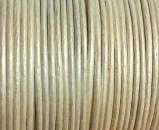 Round Leather Cord -1mm- METALLIC PEARL
