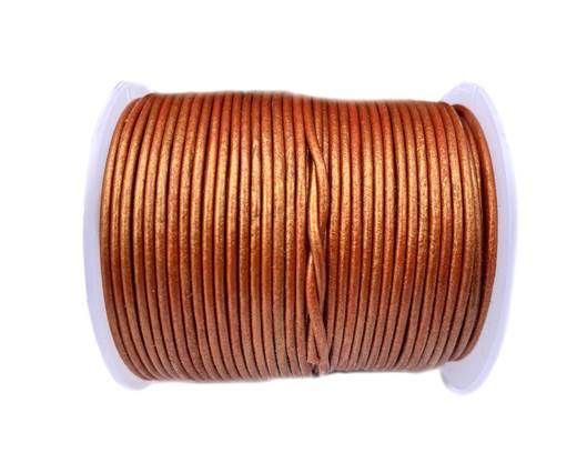 Round Leather Cord -1mm- SE Metallic Orange