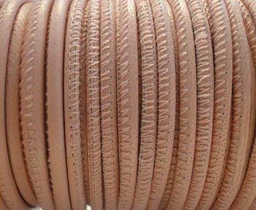 Round stitched nappa leather cord Nude-2,5mm