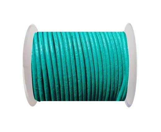 Round Leather Cord SE/R/Mint - 2mm