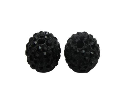 Shamballa-Bead-10mm-black quartz