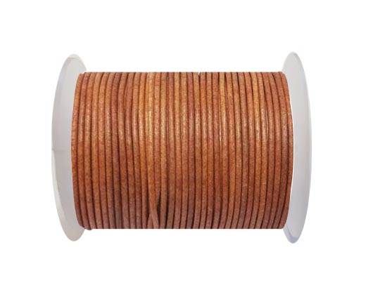 Round leather cord-2mm-vintage orange