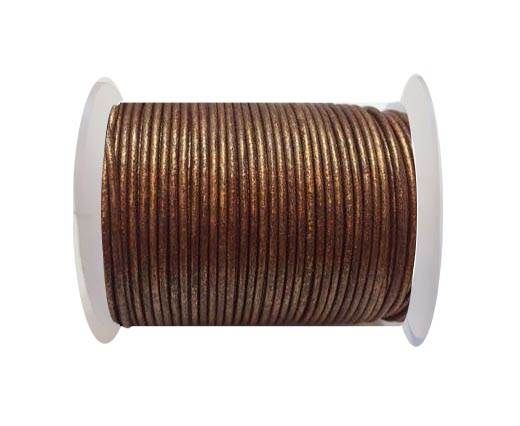Round Leather Cord SE/R/Copper - 3mm