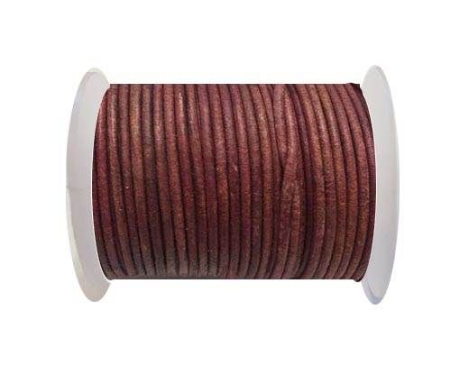 Round Leather Cord -1mm - SE Antique Rose