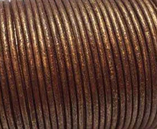 Round Leather Cord  - Copper - 1mm