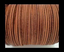 Round Leather Cord -5mm - SE R Vintage Cognac