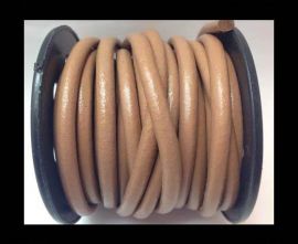 Round Leather Cord 4mm-light brown