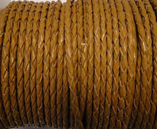 Round Braided Leather Cord SE/B/2008-Saddle Brown - 5mm