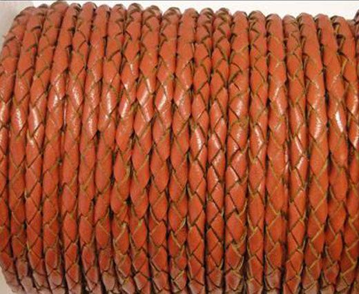 Round Braided Leather Cord SE/B/2010-Rust - 5mm