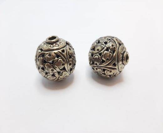 Antique Silver Plated beads - 44096