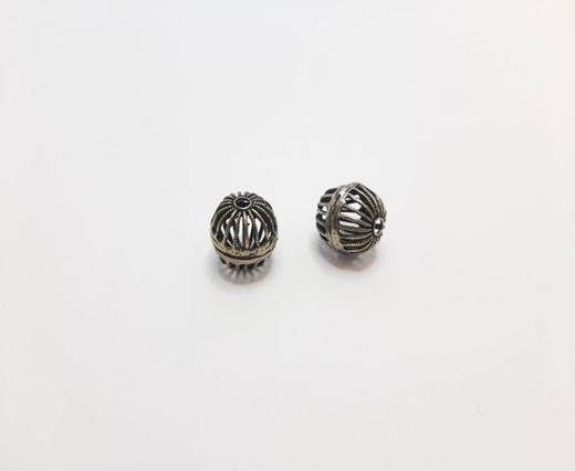 Antique Silver Plated beads - 