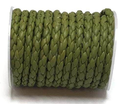 Round Braided Bolo Cords - 4mm -  green