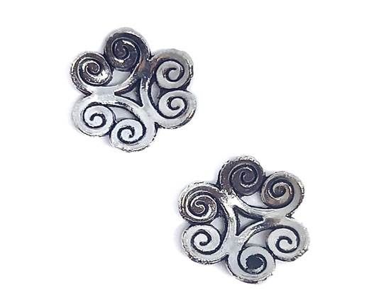 Zamak Silver Plated Bead CA 3097