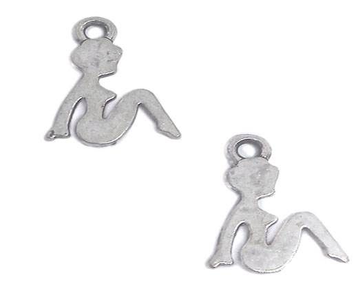 Zamak silver plated bead CA-3121