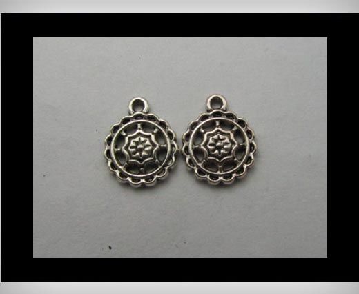 Zamak silver plated bead CA-3136