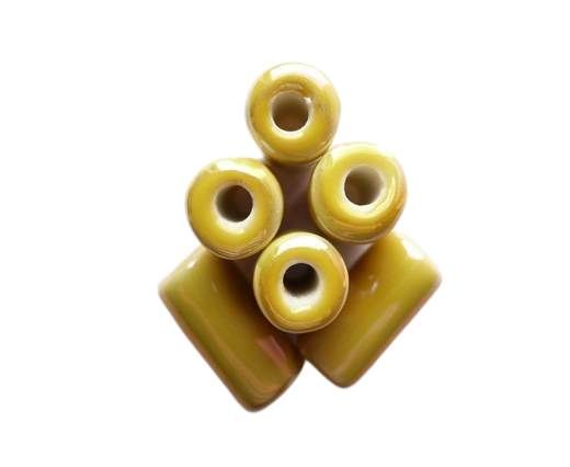 CB-Ceramic Flower-Hollow Tube-Yellow AB