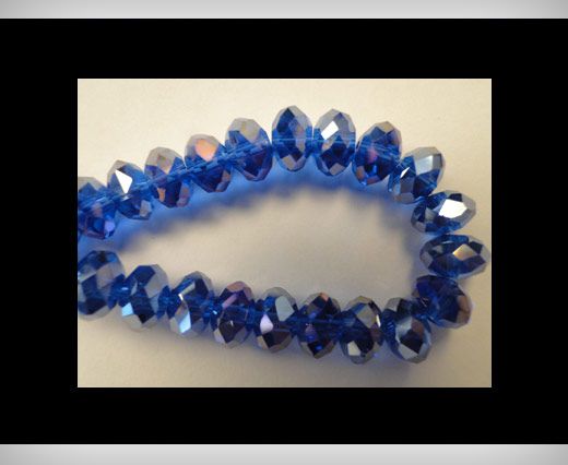 Faceted Glass Beads-4mm-Saphire