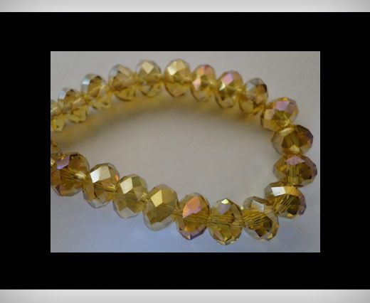 Faceted Glass Beads-6mm-Lime-AB