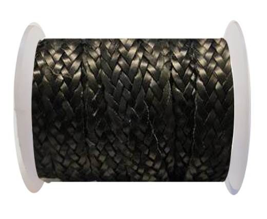 Flat Braided Cords-Style-2-12mm- Black