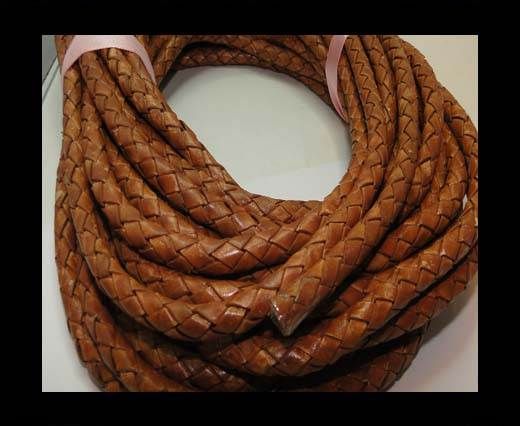 Fine Braided Nappa Leather Cords-8mm-DI PB 04 light brown