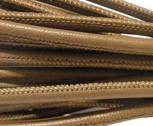 Round stitched nappa leather cord Dark Taupe-4mm