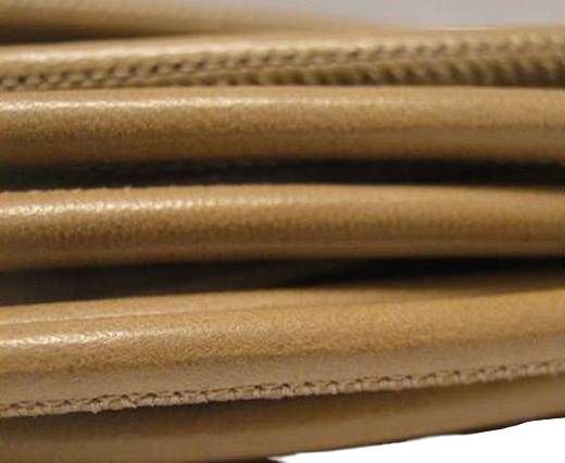 Round stitched nappa leather cord light Taupe-4mm
