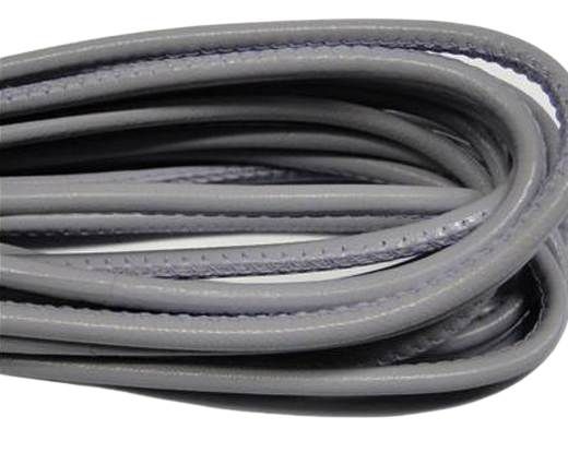 Round stitched nappa leather cord Lila -4mm