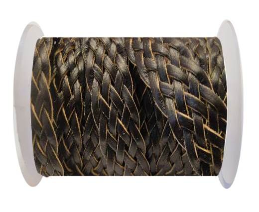 Flat Braided Cords-Style-4-18mm- Coffee