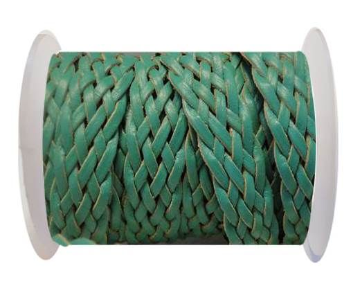 Flat Braided Cords-Style-4-18mm- Green