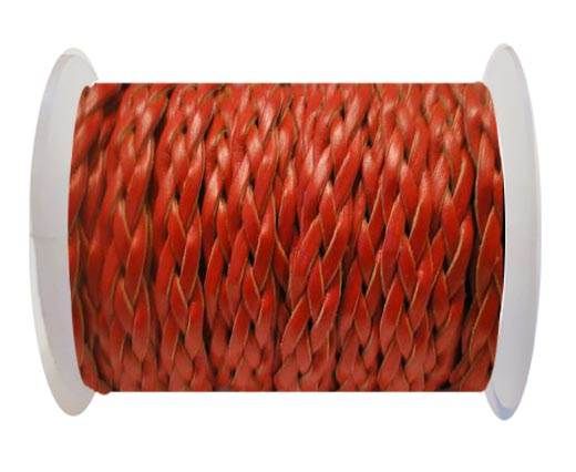 Flat Braided Cords-Style-3-10mm-Red