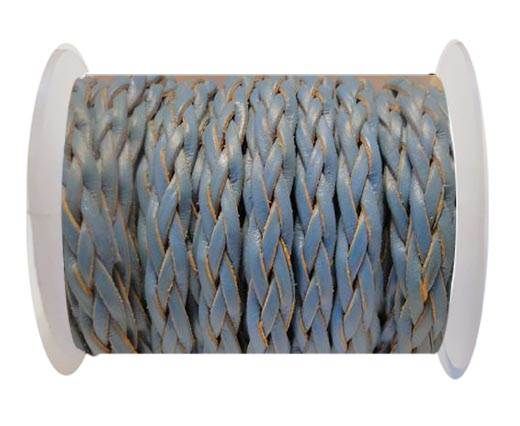 Flat Braided Cords-Style-3-10mm-Turquoise