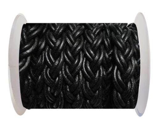 Flat Braided Cords-10MM- Twist Style- Black